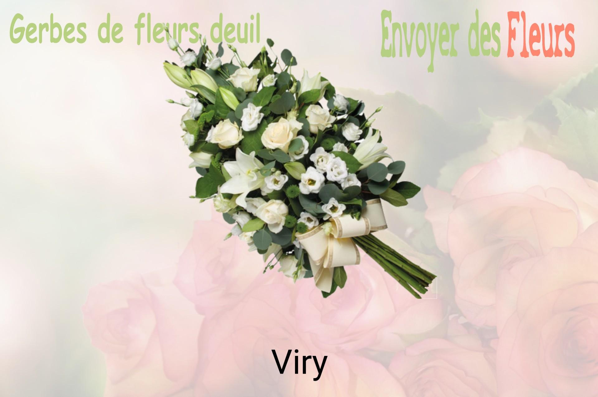 Gerbe de fleurs de deuil livrée à Viry